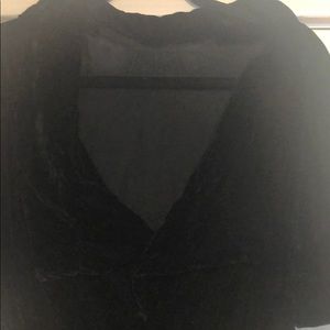 Vintage little black velvet dress.